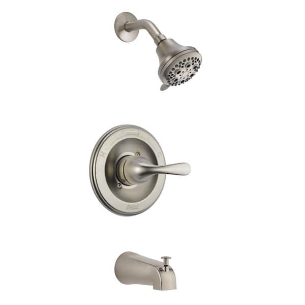 Delta Classic 1-Handle Wall Mount Tub and Shower Faucet Trim Kit in Stainless (Valve Not Included)