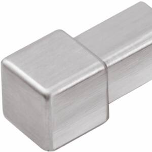 Squareline Profile Corner 11/32 in. Square Edge Brushed Stainless Steel Metal Tile Edge Trim (1-Piece)