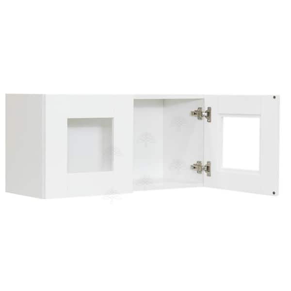 LIFEART CABINETRY Anchester Assembled 24x15x12 in. Wall Diagonal Cabinet with 1 Door in Dark Espresso