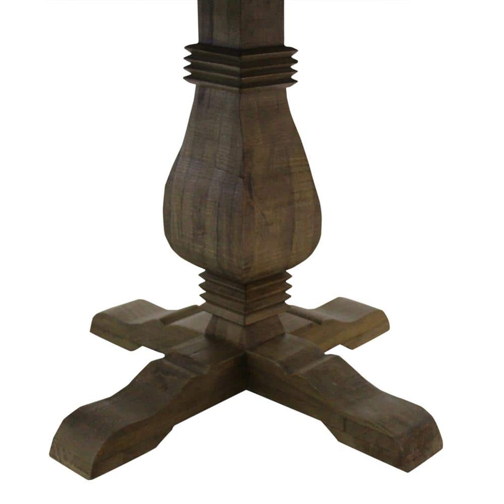 54 in. Round Natural Mango Wood Farmhouse Dining Table