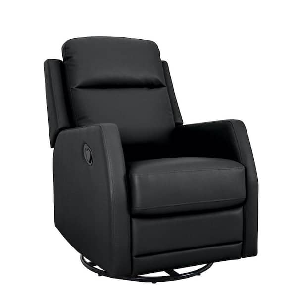 ARTFUL LIVING DESIGN Prudencia Black Rocker Recliner with Wingback ...