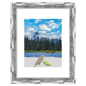 Scratched Wave Chrome Picture Frame Opening Size 11 x 14 in. (Matted To 8 x 10 in.)