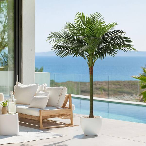 Afoxsos 30 in. Artificial Green Indoor/Outdoor Palm Tree Plant