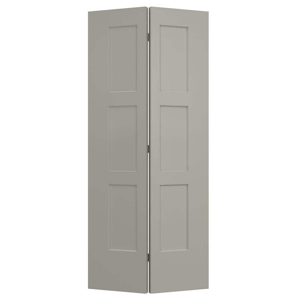 36 in. x 80 in. Birkdale 3-Panel Light Gray Paint Smooth Hollow Core Molded Composite Interior Closet Bi-Fold Door price history on PriceWatchPro