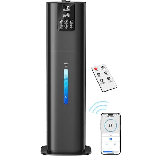 2.11 Gal. Top Fill Cool Mist Smart Humidifiers with Smart App and Remote Control, 3 Speed for Large Rooms in Black