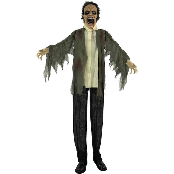 Haunted Hill Farm 64 in. Touch Activated Animatronic Zombie