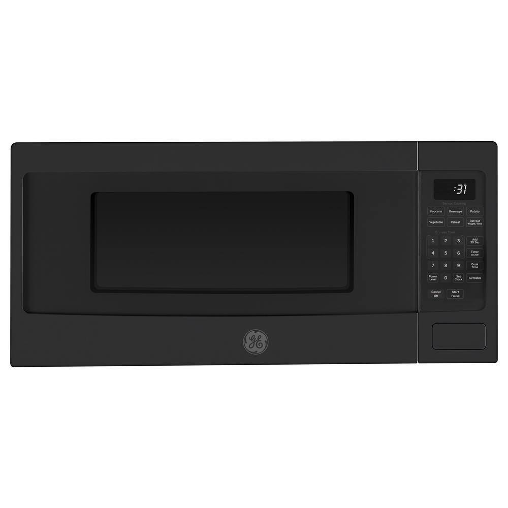 GE Profile 1.1 cu. ft. Countertop Microwave in Black Slate with Sensor