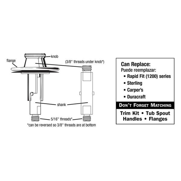 Lift and Turn Stopper in PVD Brushed Nickel - Danco