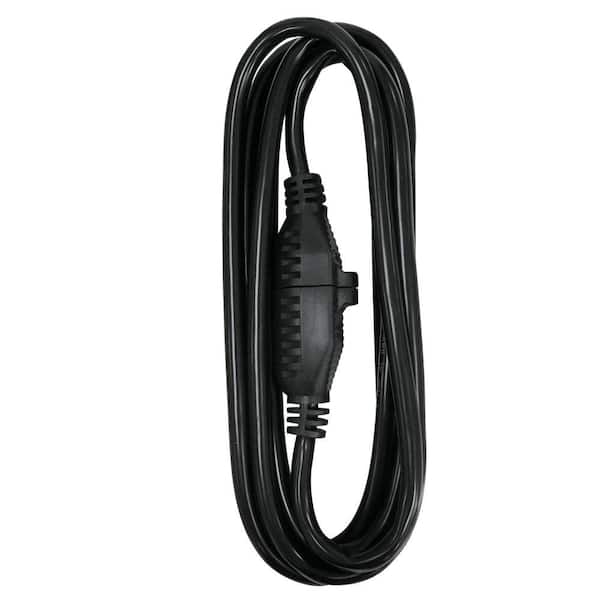 HDX 8 ft. 16/3 Light Duty Indoor/Outdoor Extension Cord, Black EXB