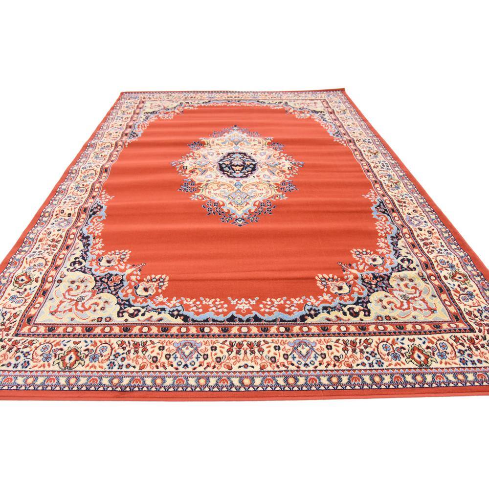 Handmade Terracotta Medallion 7' x 10' Easy Care Rug