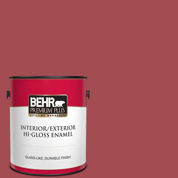 BEHR PREMIUM PLUS 1 gal. #PPU1-07 Powder Room Hi-Gloss Enamel Interior/Exterior Paint
