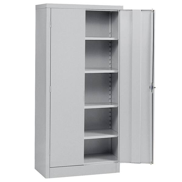 4 Adjustable Shelves Sandusky Lee RTA7000-05 Dove Gray Steel SnapIt Storage Cabinet Pack of 3 72 Height x 36 Width x 18 Depth 