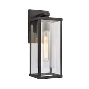Brisben Matte Black Outdoor Hardwired Wall Sconce with No Bulbs Included