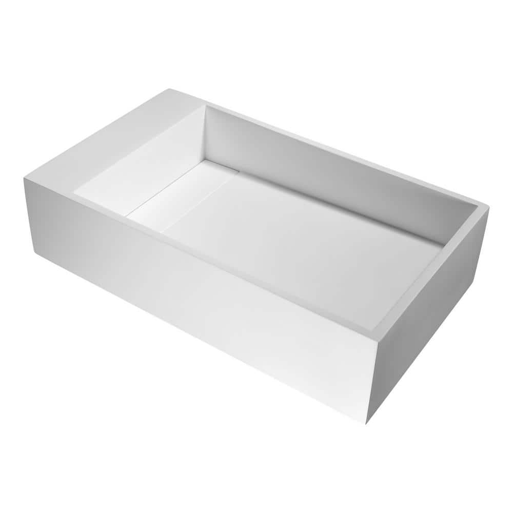 ANZZI Pascal Vessel Sink in Matte White LS-AZ520a - The Home Depot