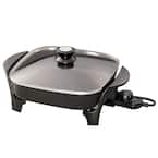 121 sq. in. Black Non-Stick Electric Skillet with Lid 121 sq. in. Black Non-Stick Electric Skillet with Lid