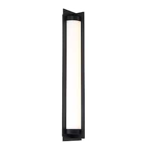 Oberon 26 in. Black Integrated LED Outdoor Wall Sconce, 3000K