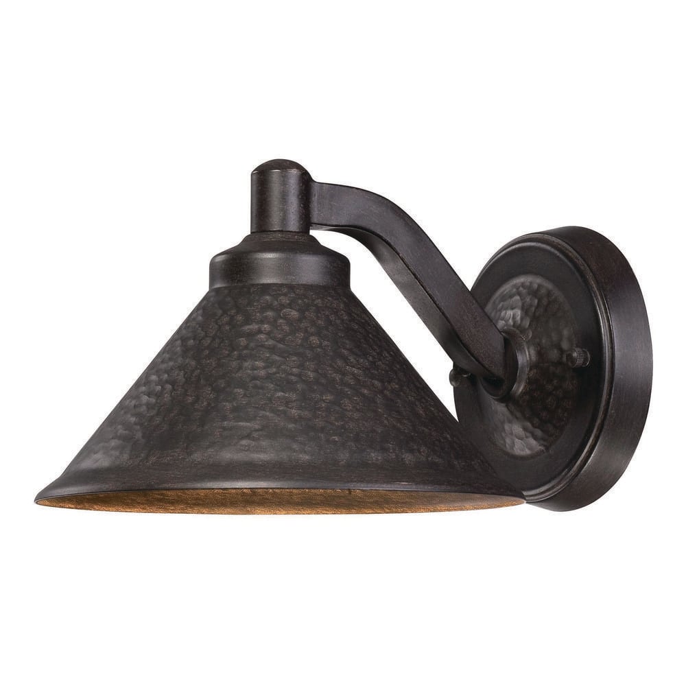 the great outdoors by Minka Lavery Kirkham 1-Light Aspen Bronze Outdoor  Integrated Wall Lantern Sconce 8101-A138-L The Home Depot