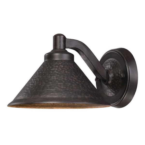 the great outdoors by Minka Lavery Kirkham 1-Light Aspen Bronze Outdoor Integrated Wall Lantern Sconce