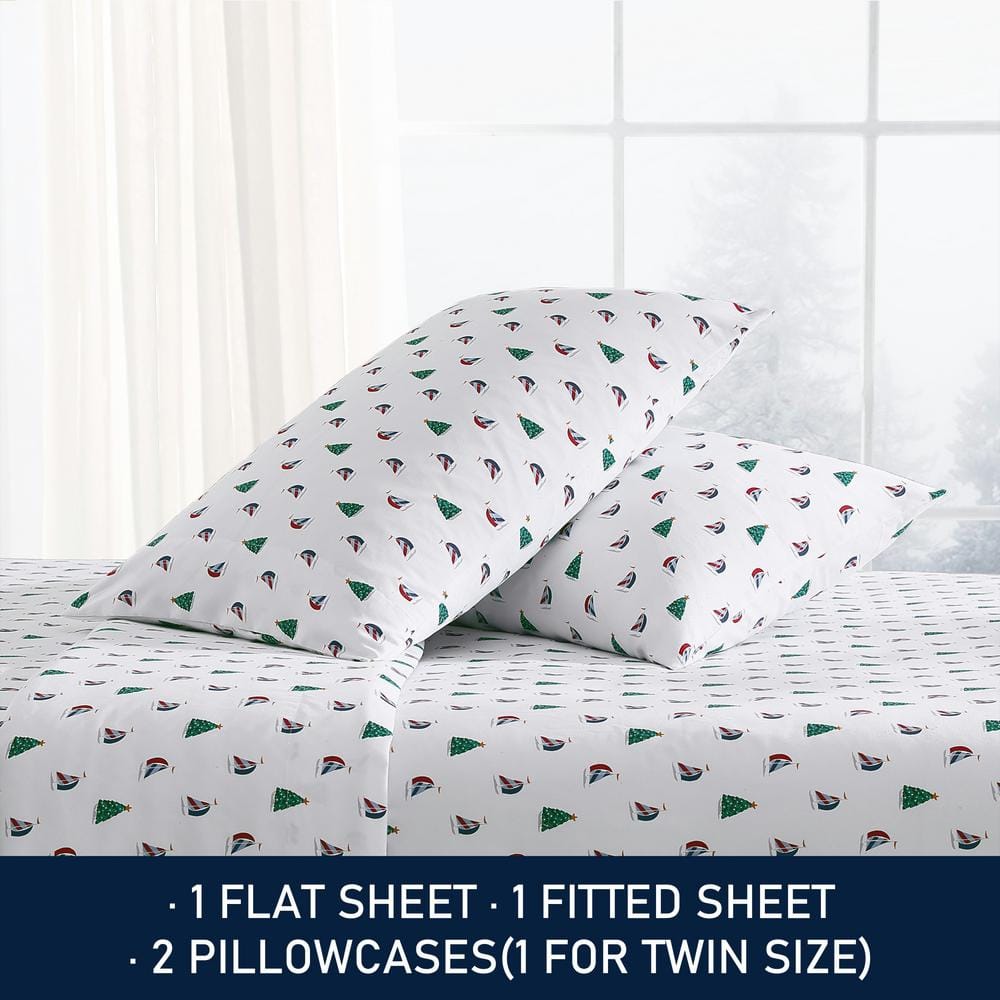 Snow White Twin Flannel Sheet Set with Graphic Detail
