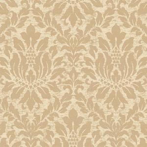 Norwall Stitched Damask Vinyl Roll Wallpaper (Covers 55 sq. ft ...