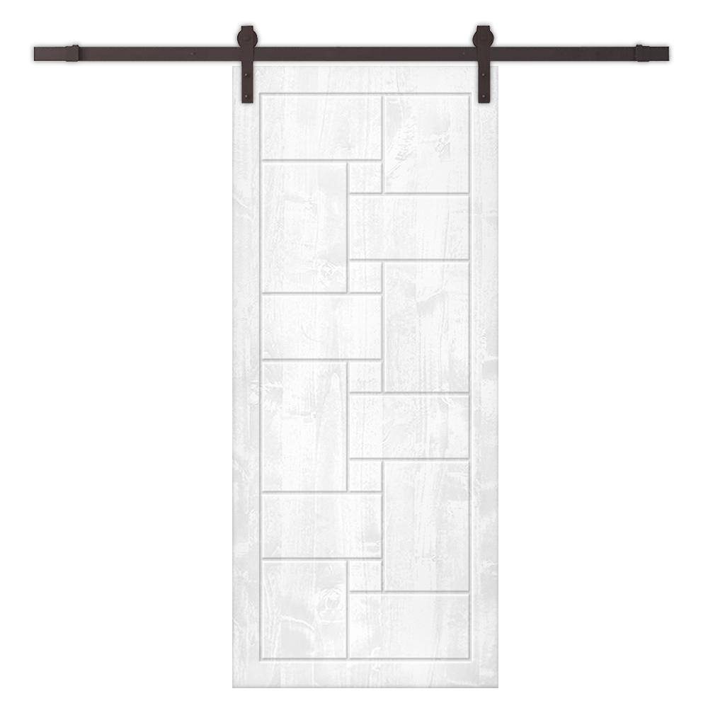 calhome-30-in-x-80-in-white-stained-pine-wood-modern-interior-sliding