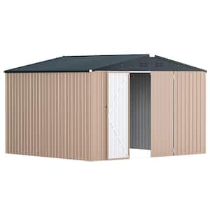 10 ft. W x 10 ft. D Metal Shed with Double Lockable Door (95 sq. ft.)
