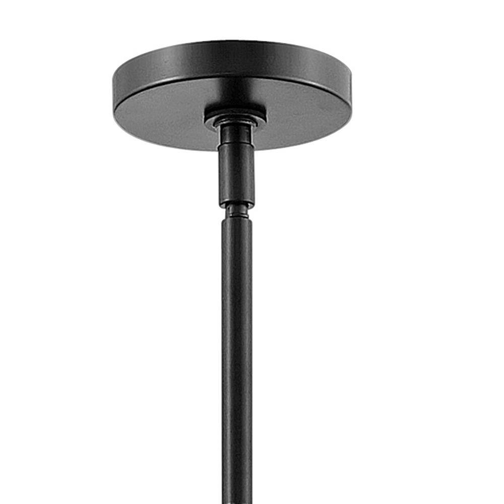 Mini Sputnik Satin Black 6-Light Chandelier with Articulating Arms