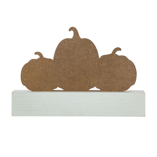 Glitzhome 7.75 in. H Fall Wooden Pumpkin Patch Pumpkins
