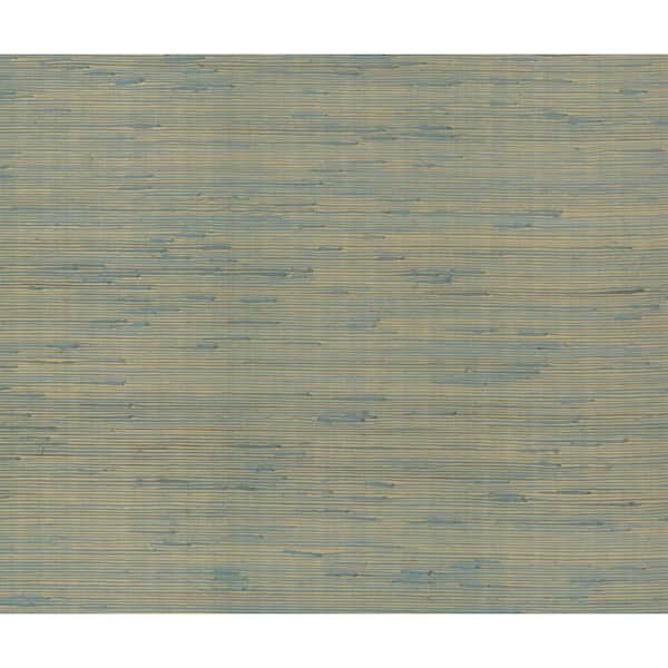 Jute Gold And Blue Metallic Wallpaper