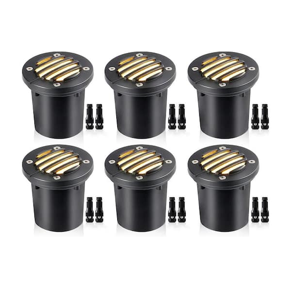 12-Watt 12-Volt-24-Volt Black Anti-Glare LED In-Ground Well Light