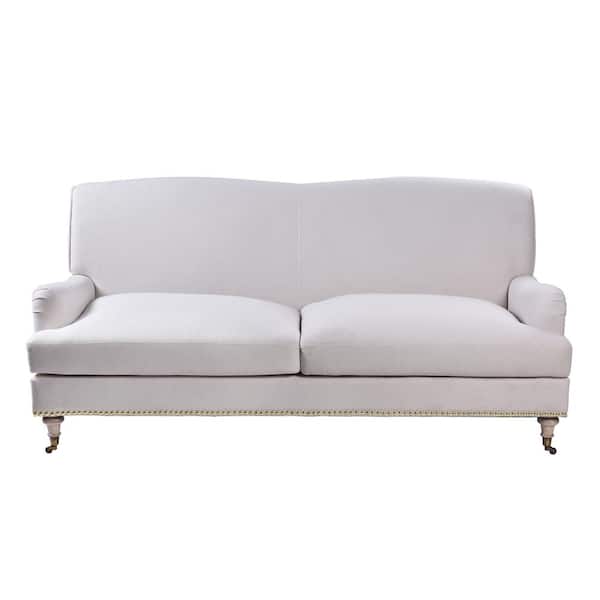 StyleCraft Dann Foley White Bench 34.5 in. x 74 in. x 40 in.