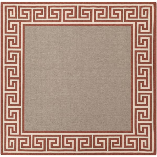 Artistic Weavers Bishorn Rust 7 ft. x 7 ft. Square Indoor/Outdoor Area Rug