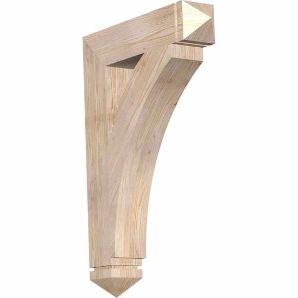 Ekena Millwork 5.5 in. x 40 in. x 28 in. Douglas Fir Thorton Arts and Crafts Smooth Bracket