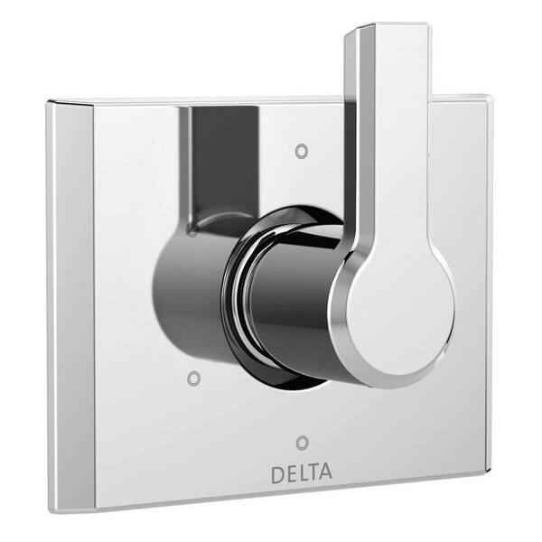Delta Pivotal 1-Handle Wall-Mount 6-Setting Diverter Trim Kit in Chrome (Valve Not Included)