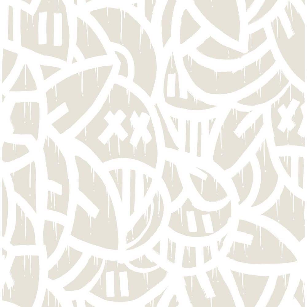 Cream Bold Arrangements Peel and Stick Wallpaper