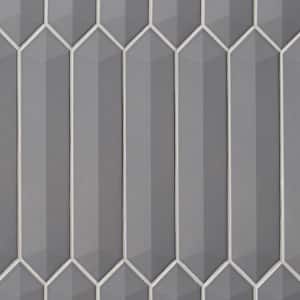 Axis 3D 2.6 in. x 13 in. Gray Polished Picket Ceramic Wall Tile (9.04 sq. ft. / case)