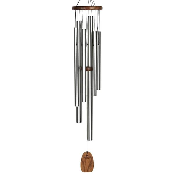 WOODSTOCK CHIMES Signature Collection, Woodstock Adagio Chime, 33 in. Spanish Garden Silver Wind Chime ADSG