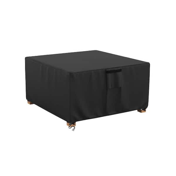 Gasadar Durable Waterproof Heavy-Duty 37 in. L x 37 in. W x 21 in. H Black Square Fire Pit Cover for 32-34 Inch Gas Fire Table