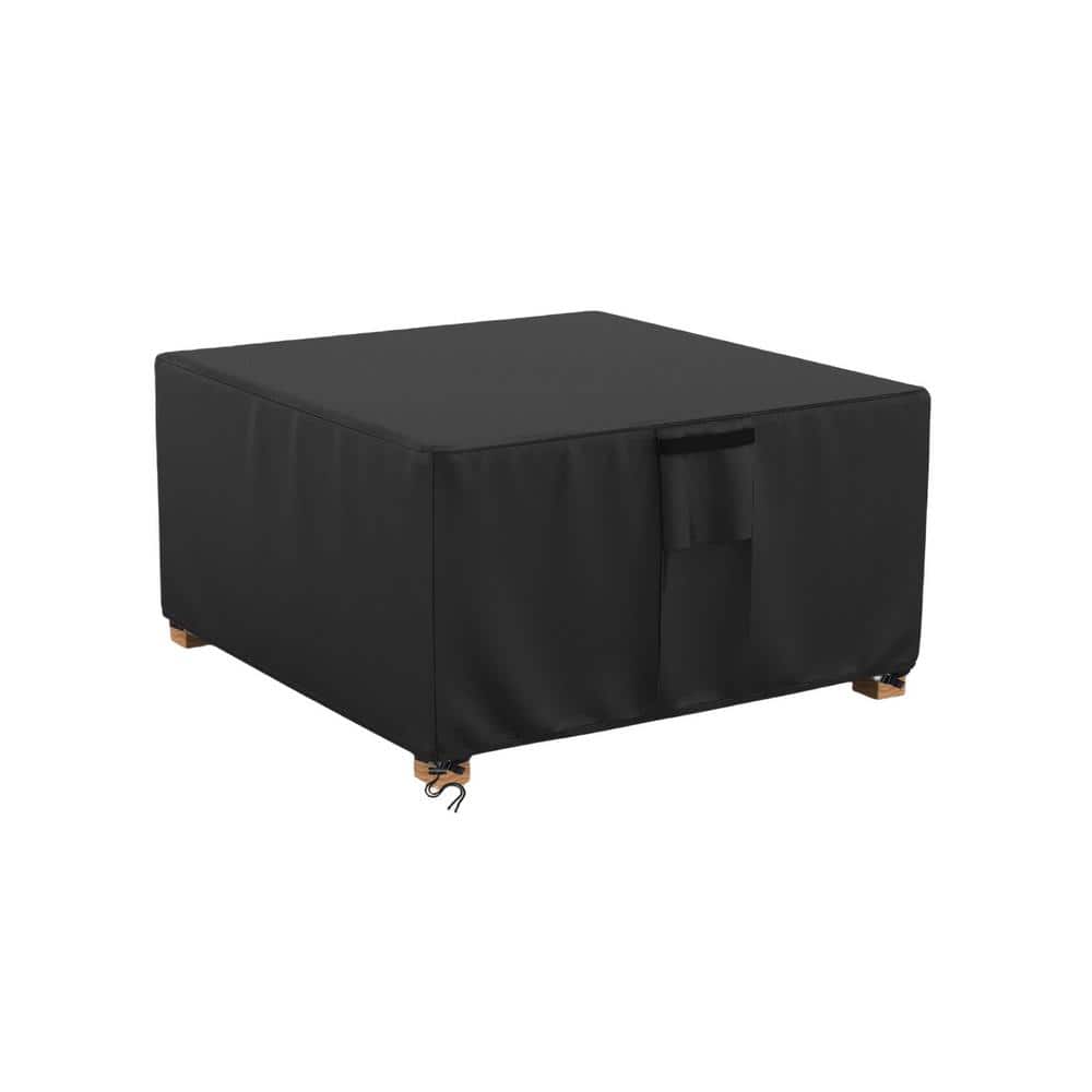 40 in. Black Waterproof HeavyDuty Square Fire Pit Cover HDWJ002