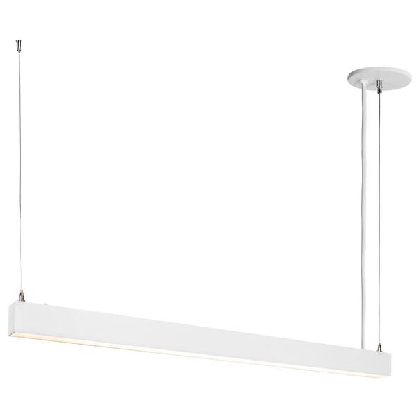 Maxxima 4 ft. LED White Linear Up/Down Light Fixture 3 CCT 3500K-5000K ...