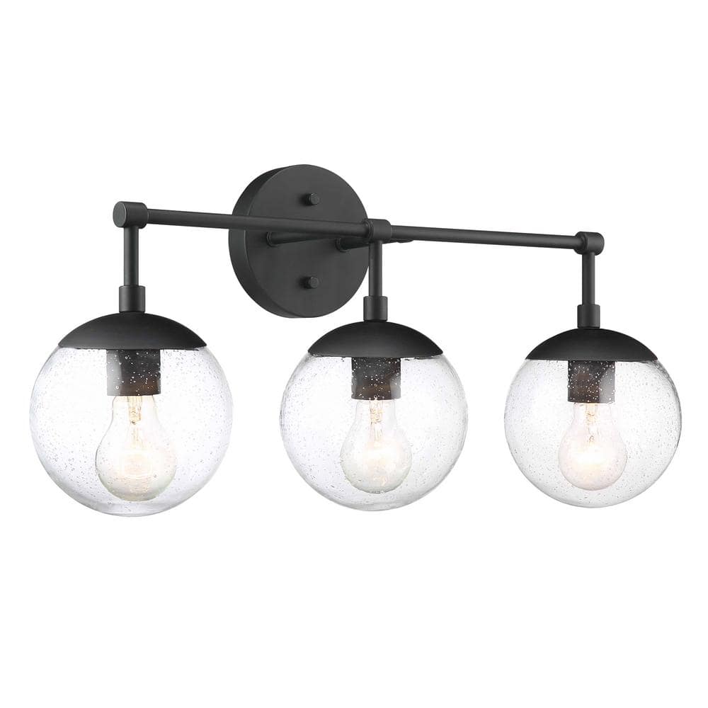 Design House Gracelyn 3-Light Matte Black Vanity Light