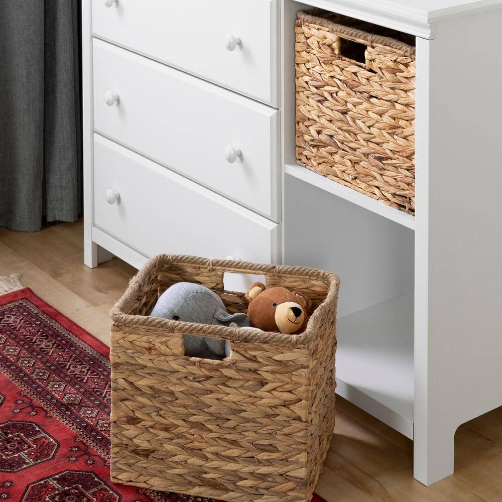 White Nursery Combo Dresser with Soft Close Drawer