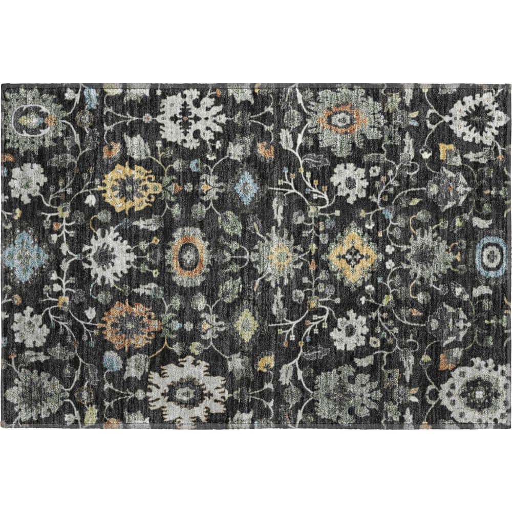 Mayfield Premium Machine Washable Abstract AMF2458 Black 3 ft. x 4 ft. Area Rug price history on PriceWatchPro