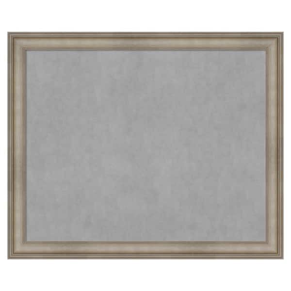 Amanti Art Mezzanine Antique Silver Narrow 45 in. x 37 in. Framed Magnetic Board