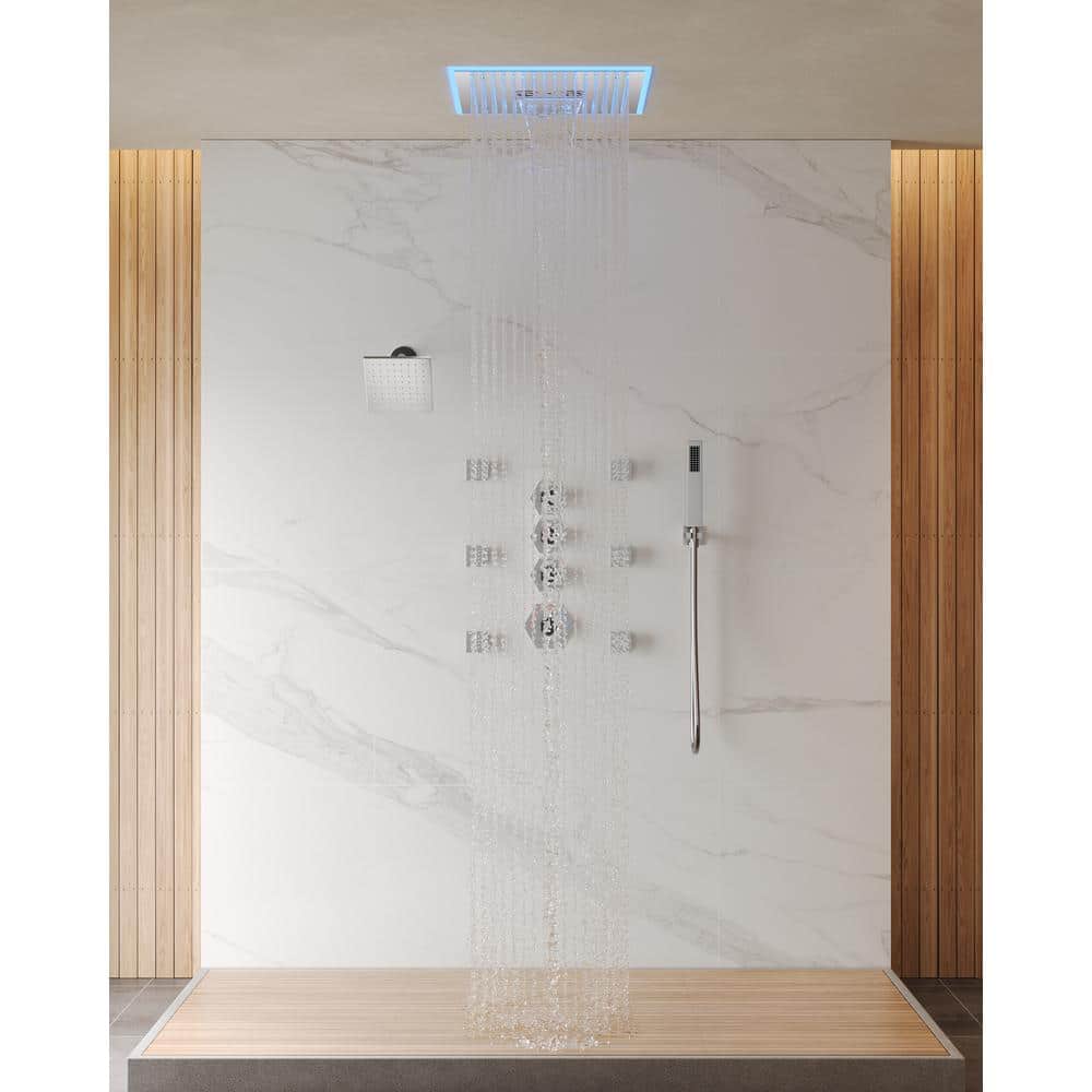 Reviews for EVERSTEIN 26Spray 16in. Waterfall Dual Shower Heads