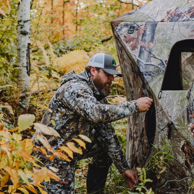 OX 5 3 Person Pop-Up Hunting Blind Backwoods in Camo