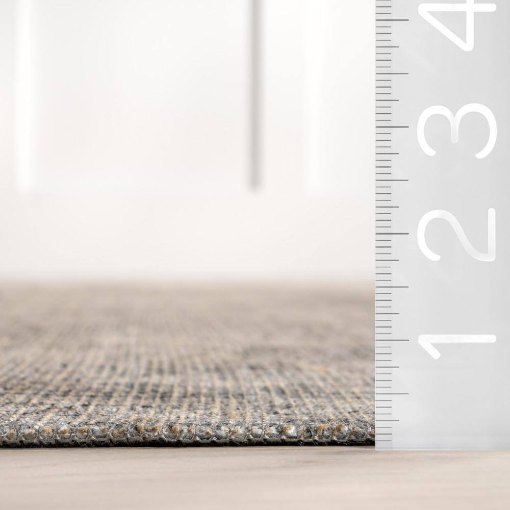 Hillstone Gray Rectangular Synthetic Vintage Medallion Area Rug