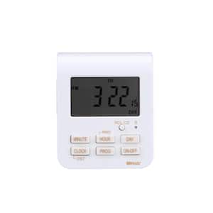 15-Amp 7-Day Indoor Plug-In Heavy-Duty Dual-Outlet Digital Timer, White
