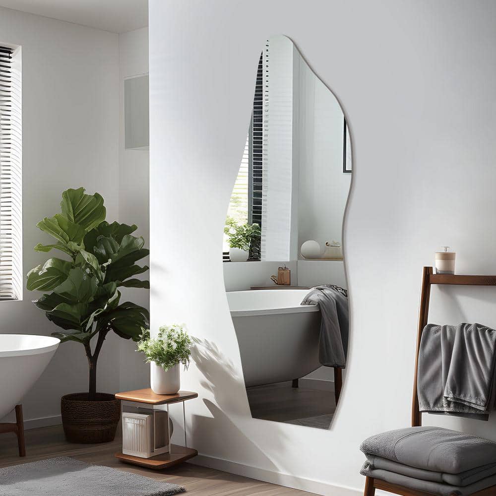Irregular 21 in. W x 64 in. H Frameless Wall Mirror