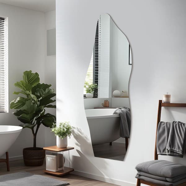 Lirago Irregular 21 in. W x 64 in. H Frameless Wall Mirror